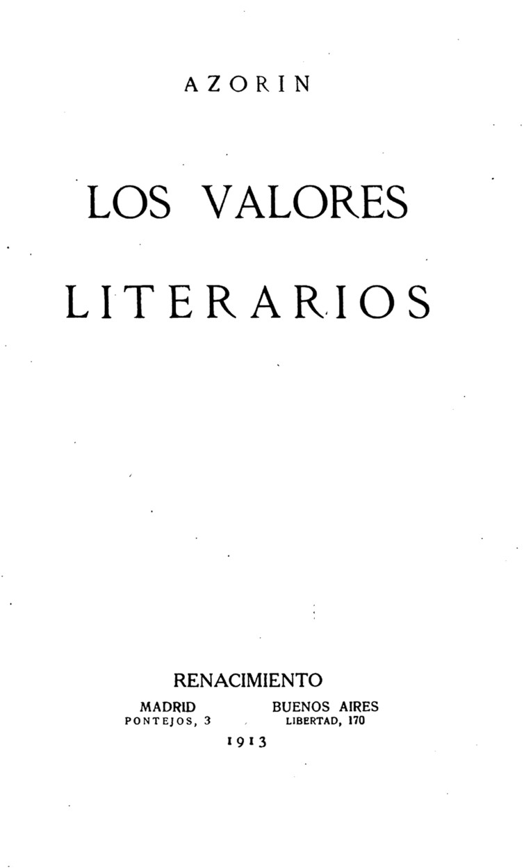 Los valores literarios Los valores literarios